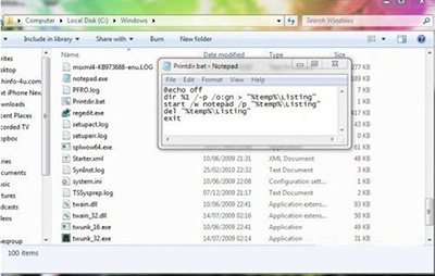 Windows7系统中添加打印目录