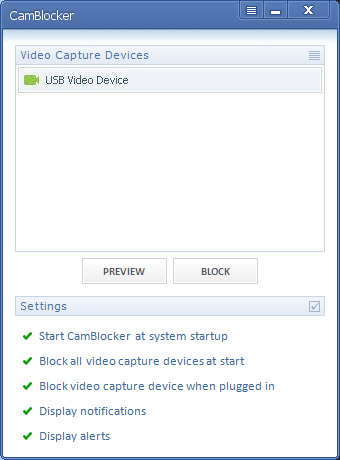 摄像头防偷窥软件(CamBlocker)