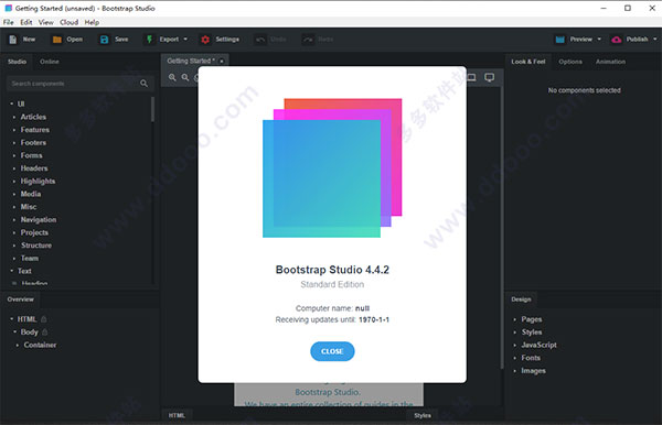 Bootstrap Studio破解补丁