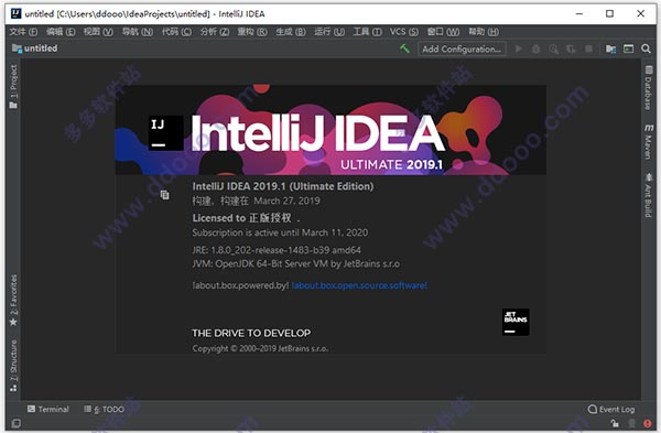 intellij idea ultimate 2019.1中文破解版