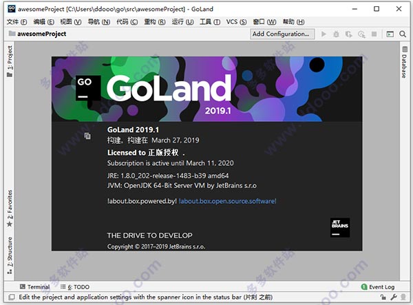 goland 2019.1中文破解版