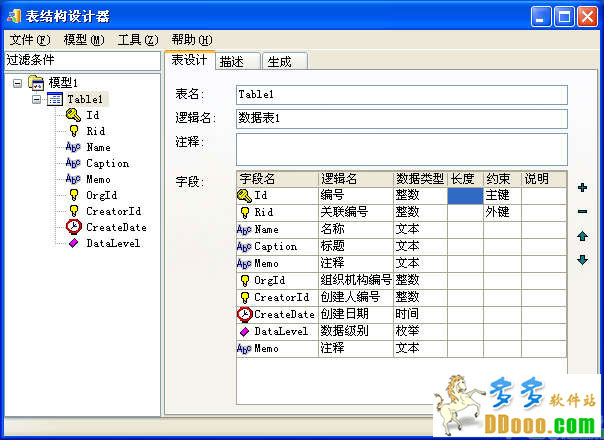 表结构设计器