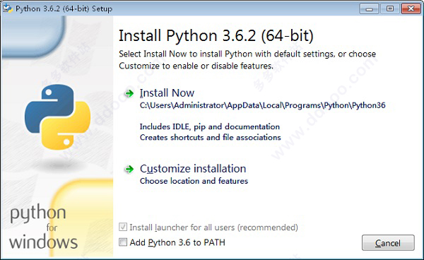 python 3.6.2 64位