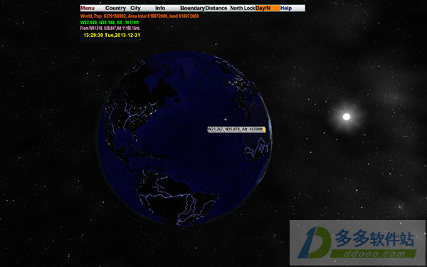 3D World Map(三维世界地图)界面截图