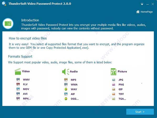 ThunderSoft Video Password Protect破解版