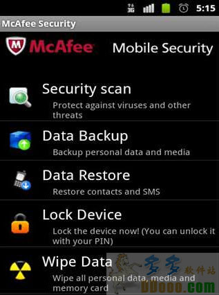 迈克菲杀毒软件手机版(mcafee mobile security)