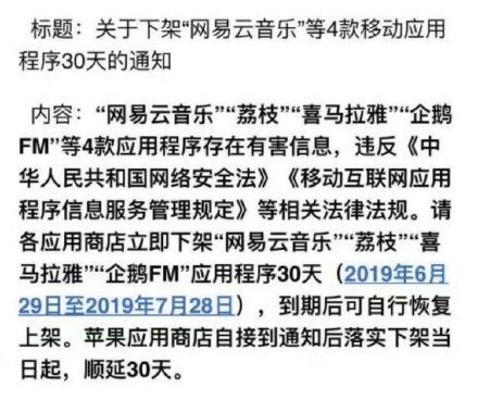 2019网易云音乐下架怎么回事 网易云音乐下架什么原因