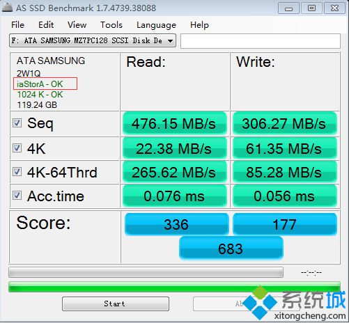 显示iaStorA-OK或者iaStor-OK表示AHCI已经开启2