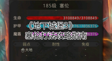 地下城堡3塞伦怎么打 地下城堡3塞伦打法攻略