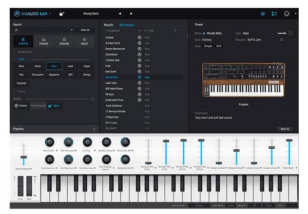 arturia analog lab(音频混合工具)