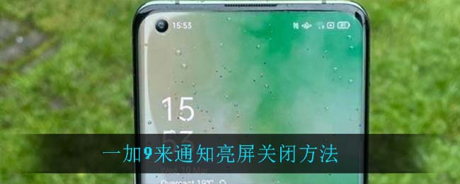 一加9来通知亮屏关闭方法