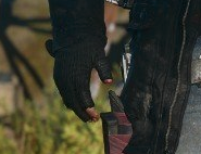 往日不再帅气无帽黑夹克露指手套MOD