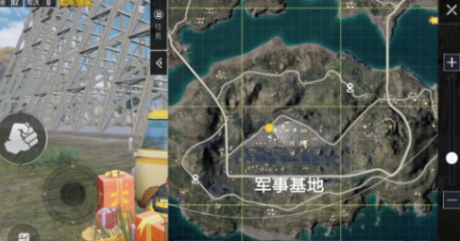 和平精英军事基地空中走廊在哪