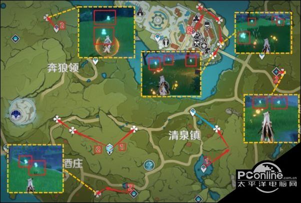 原神蒲公英采集地点位置及路线推荐