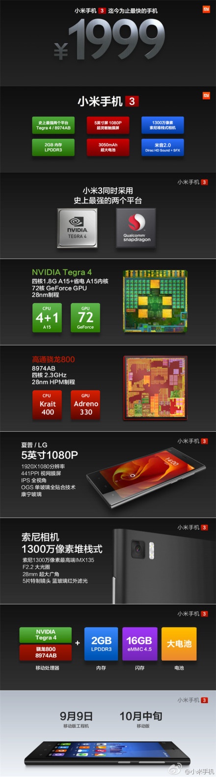 小米3&小米电视发布会最新视频、小米3还是1999！