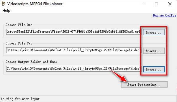 Videoscripts MPEG4 File joinner(MP4文件合并工具)