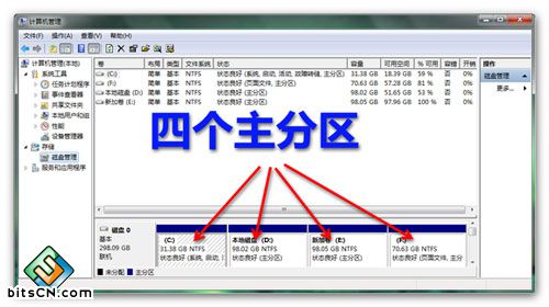 Win7分区失败提示不支持动态磁盘的解决方法 