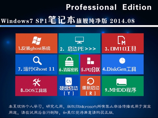 Windows7_SP1 x86 笔记本旗舰纯净版 201408-1